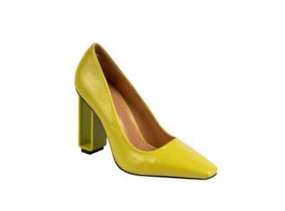Ninety Union Women's Pandora Geometric Metal Heel Pump, Lime, 12M