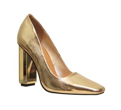 Ninety Union Women's Pandora Geometric Metal Heel Pump, Gold, 5M