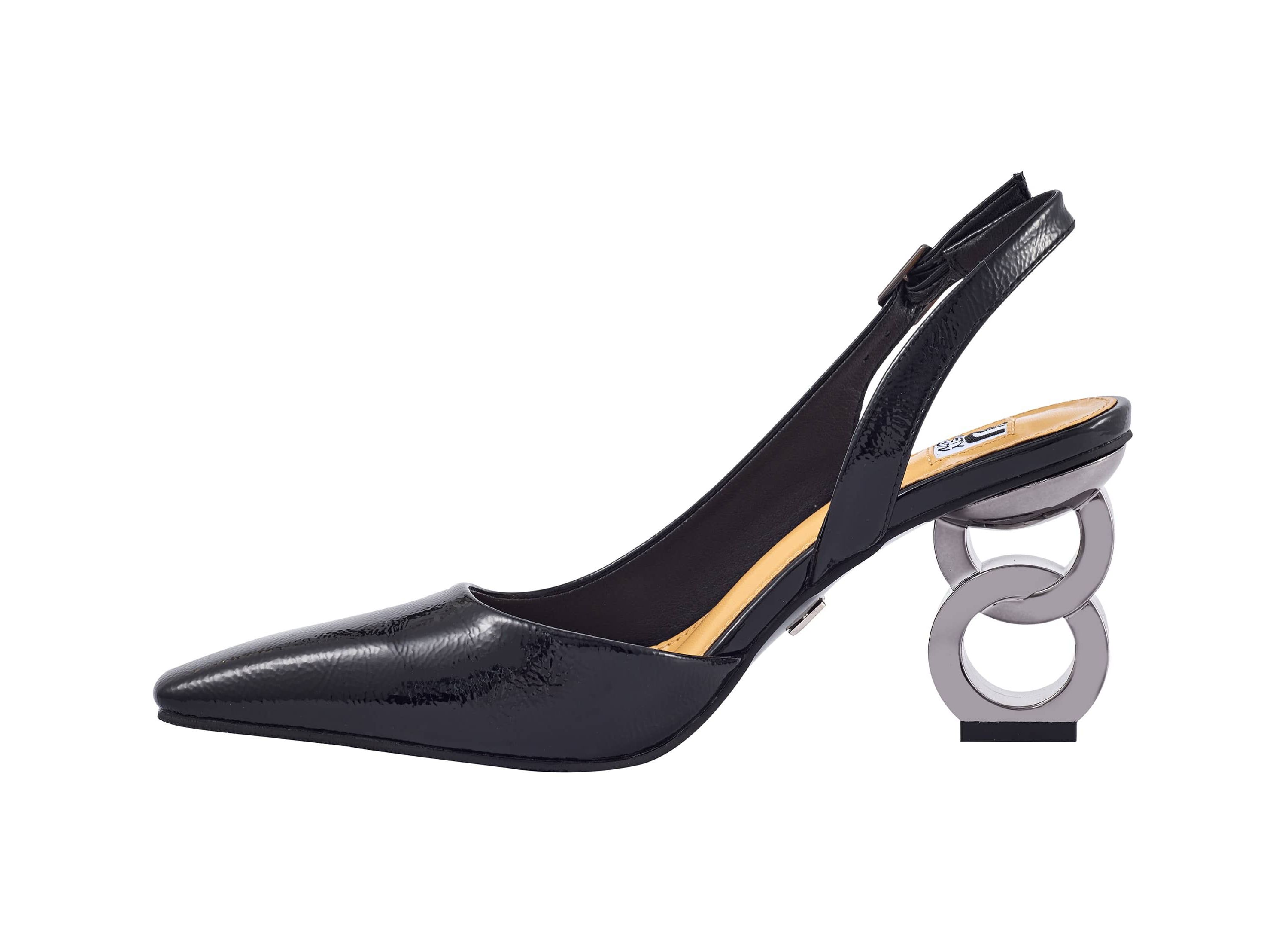 Rain, Metallic Heel Slingback