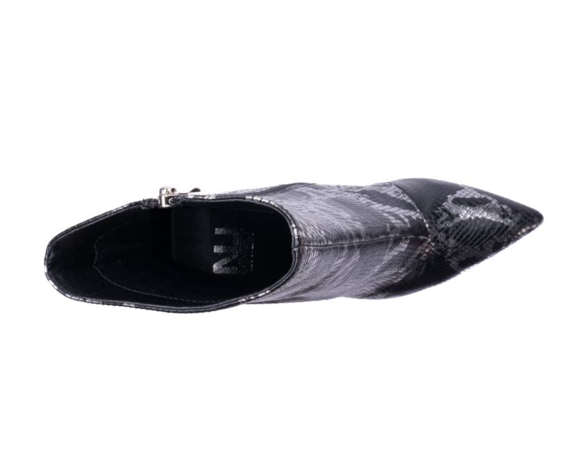 Princess, Metallic Printed Short Bootie W/ A Cool Metal Heel