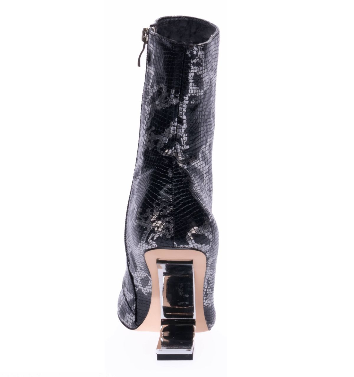 Princess, Metallic Printed Short Bootie W/ A Cool Metal Heel