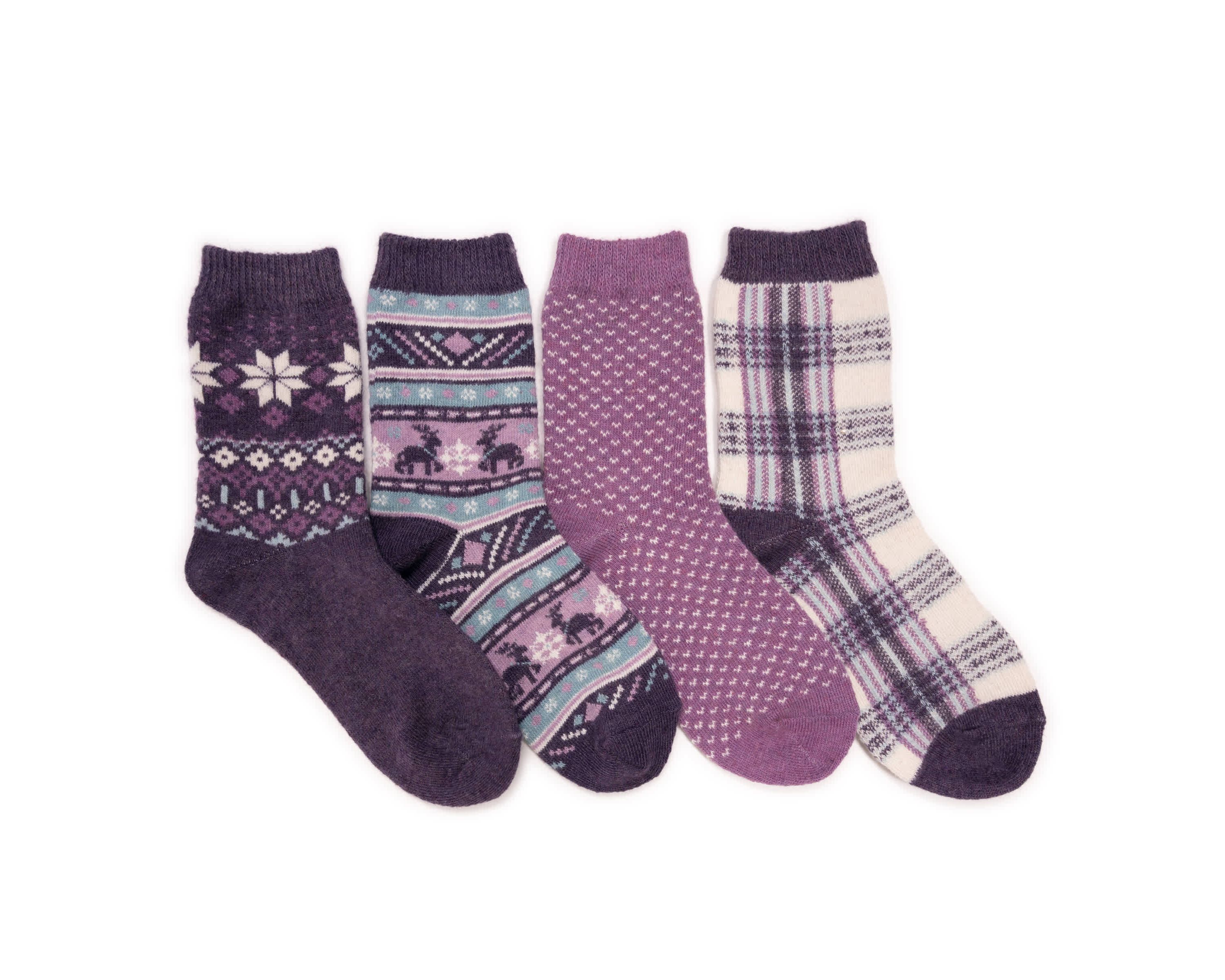 4 Pack Holiday Boot Socks