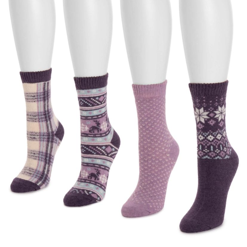 4 Pack Holiday Boot Socks