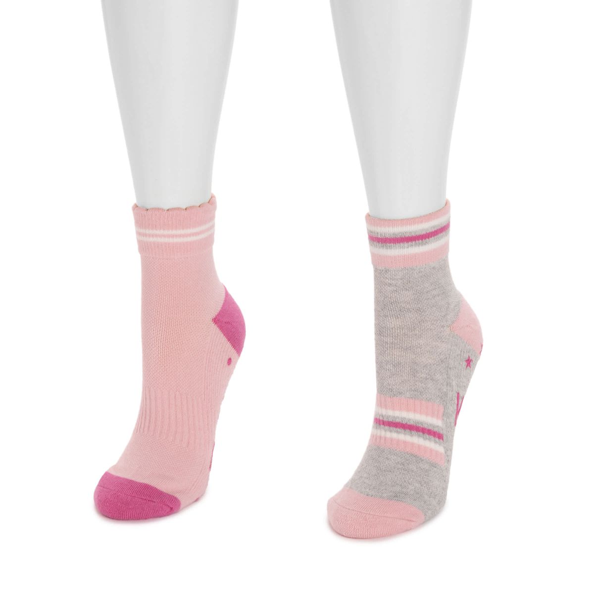 Studio Socks - Quarter Crew Cotton Compression 2 Pack