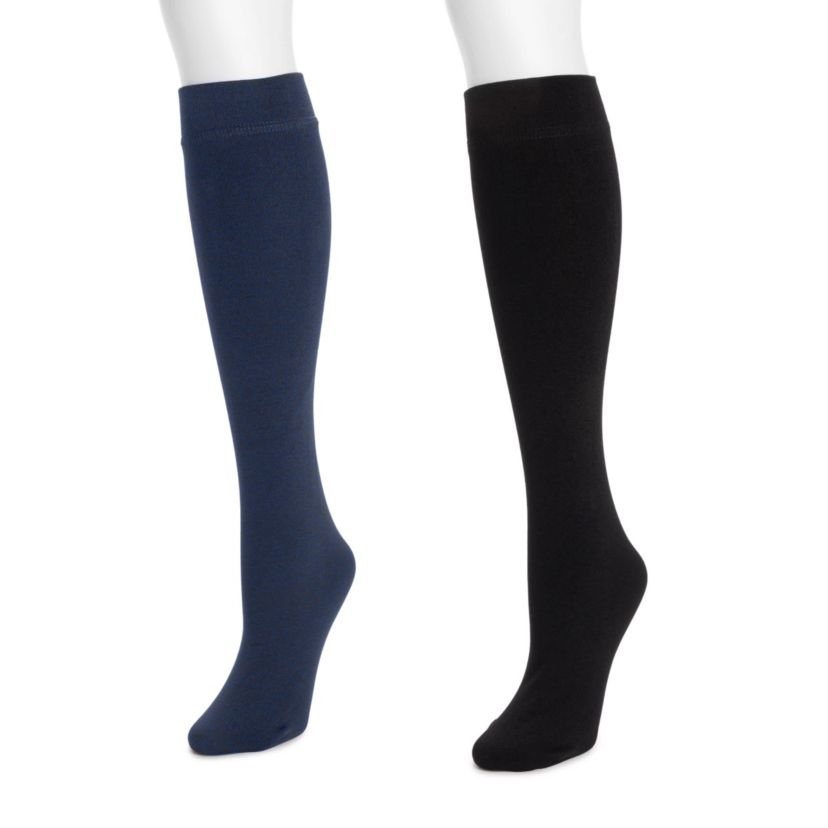 2 Pack Fleece Lined Knee High Socks