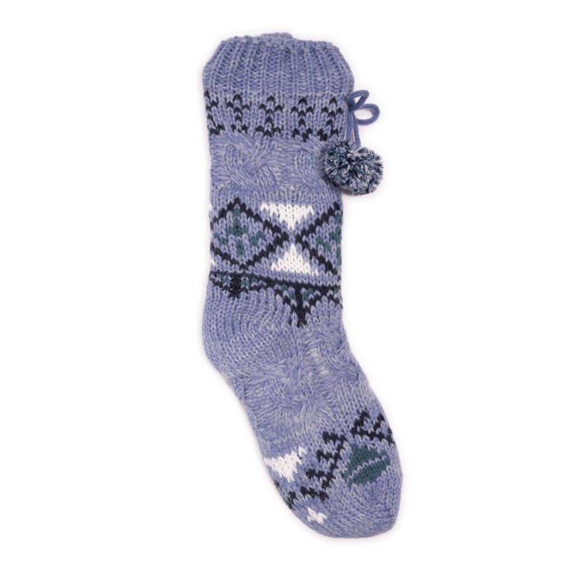 Chunky Fairisle/Cable Mix Cabin Socks