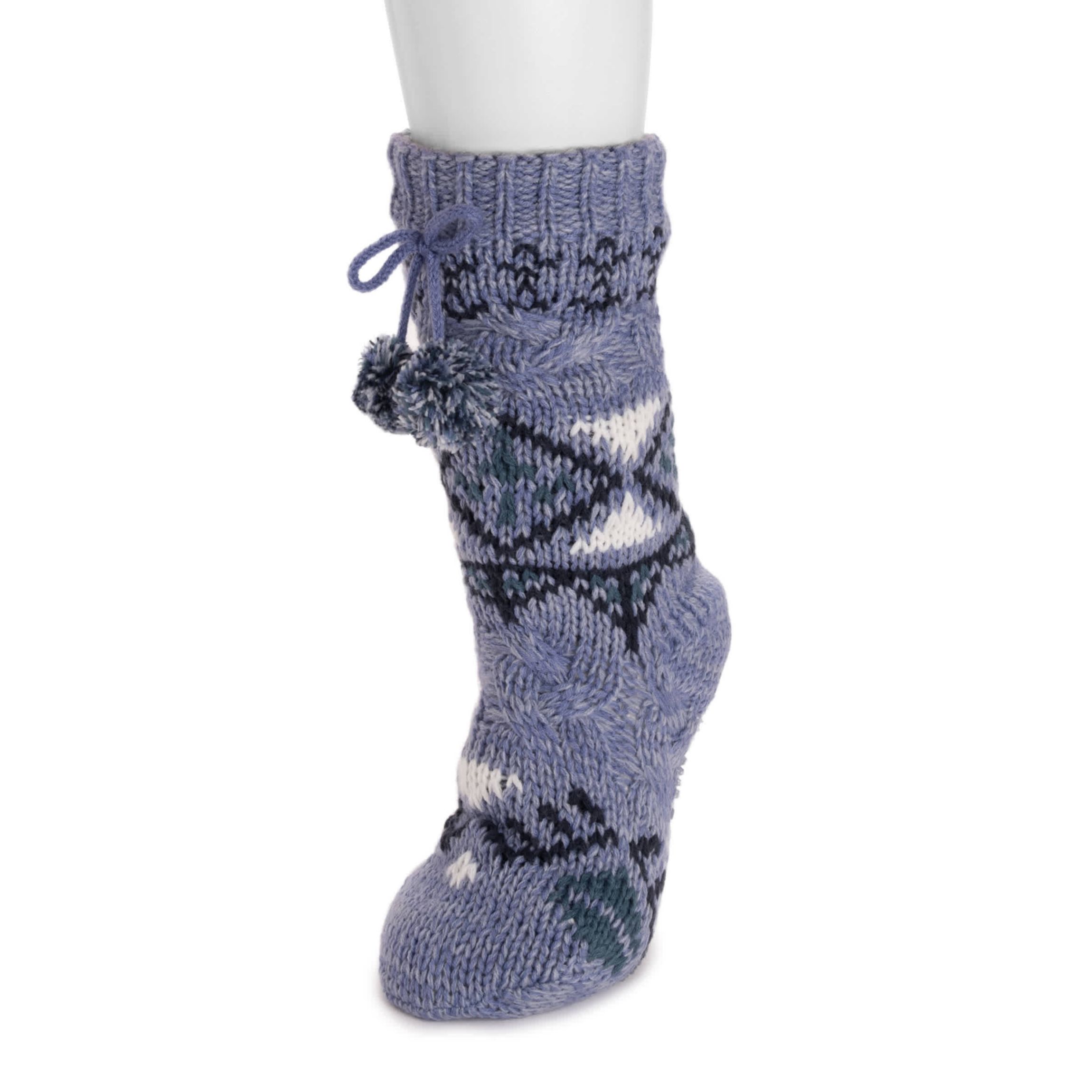 Chunky Fairisle/Cable Mix Cabin Socks