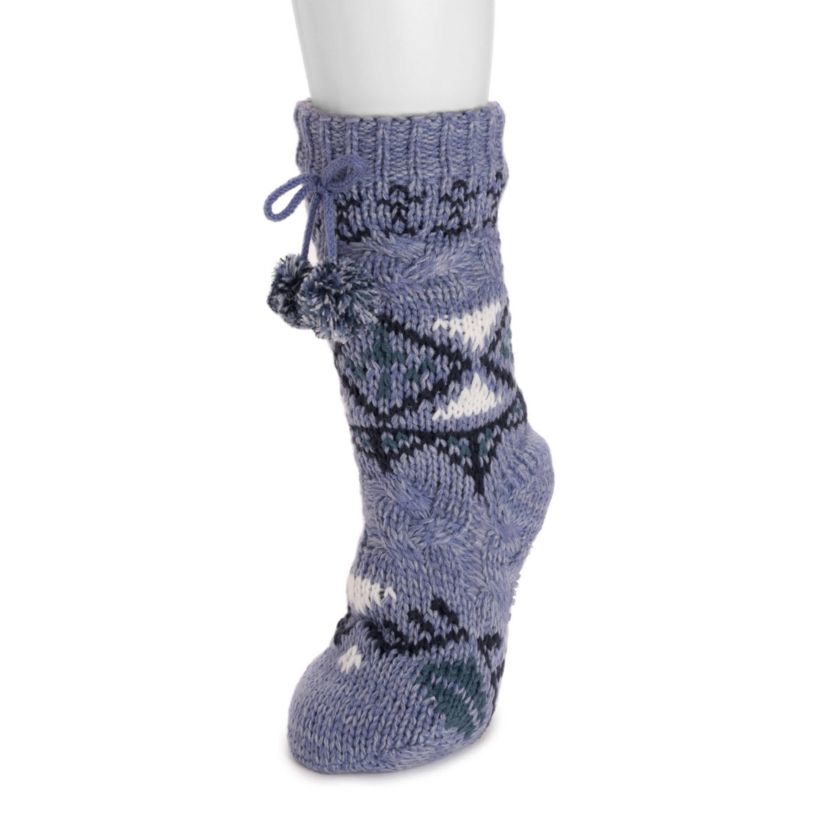 Chunky Fairisle/Cable Mix Cabin Socks