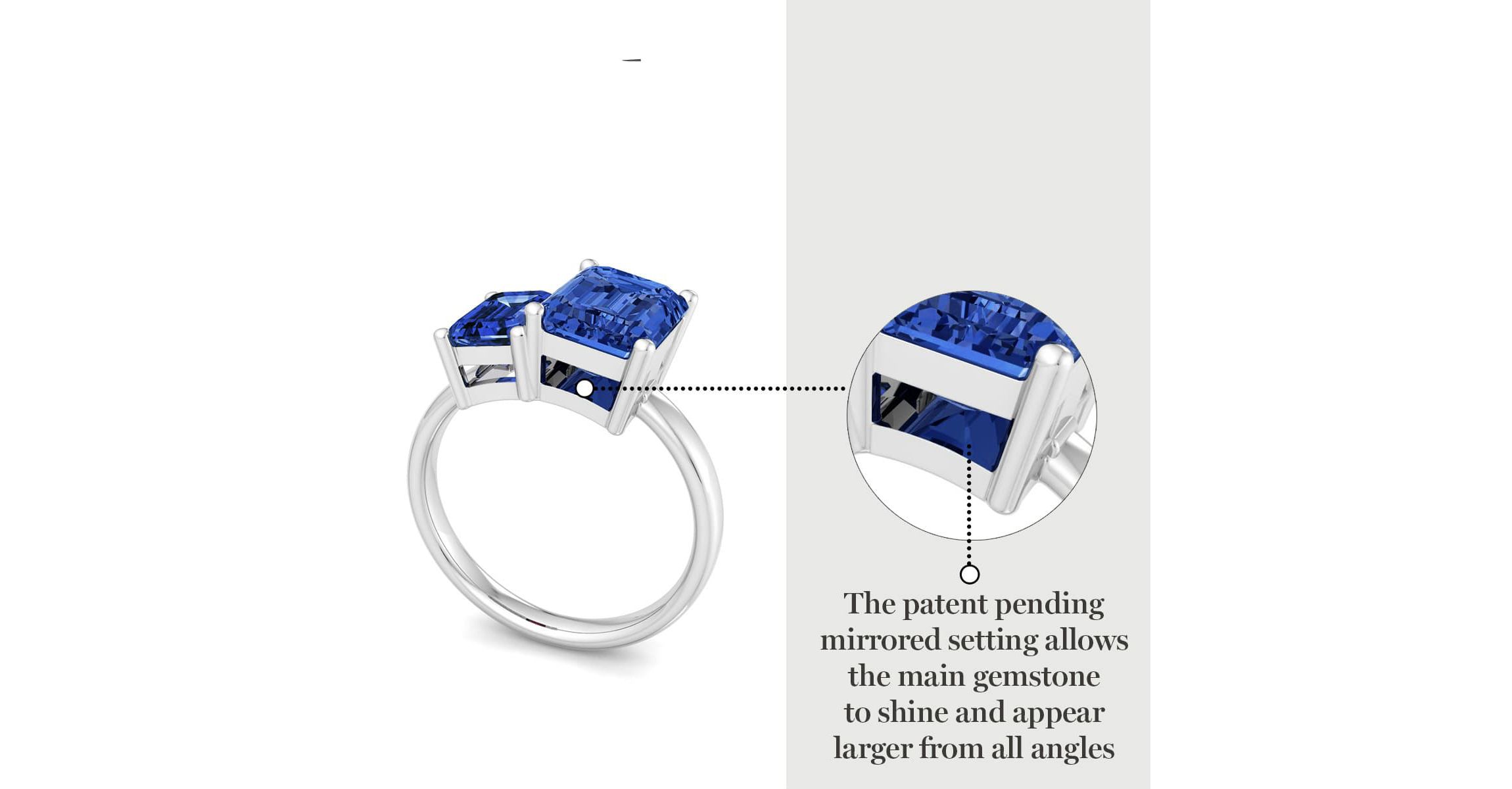 Lab Created Martha Stewart 3 1/4 Carat Sapphire Two Stone Ring In Sterling Silver