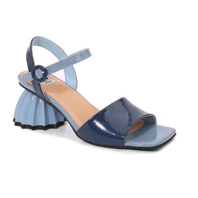 Ninety Union Women's Seashell Seashell Heel Sandal, Blue, 13M
