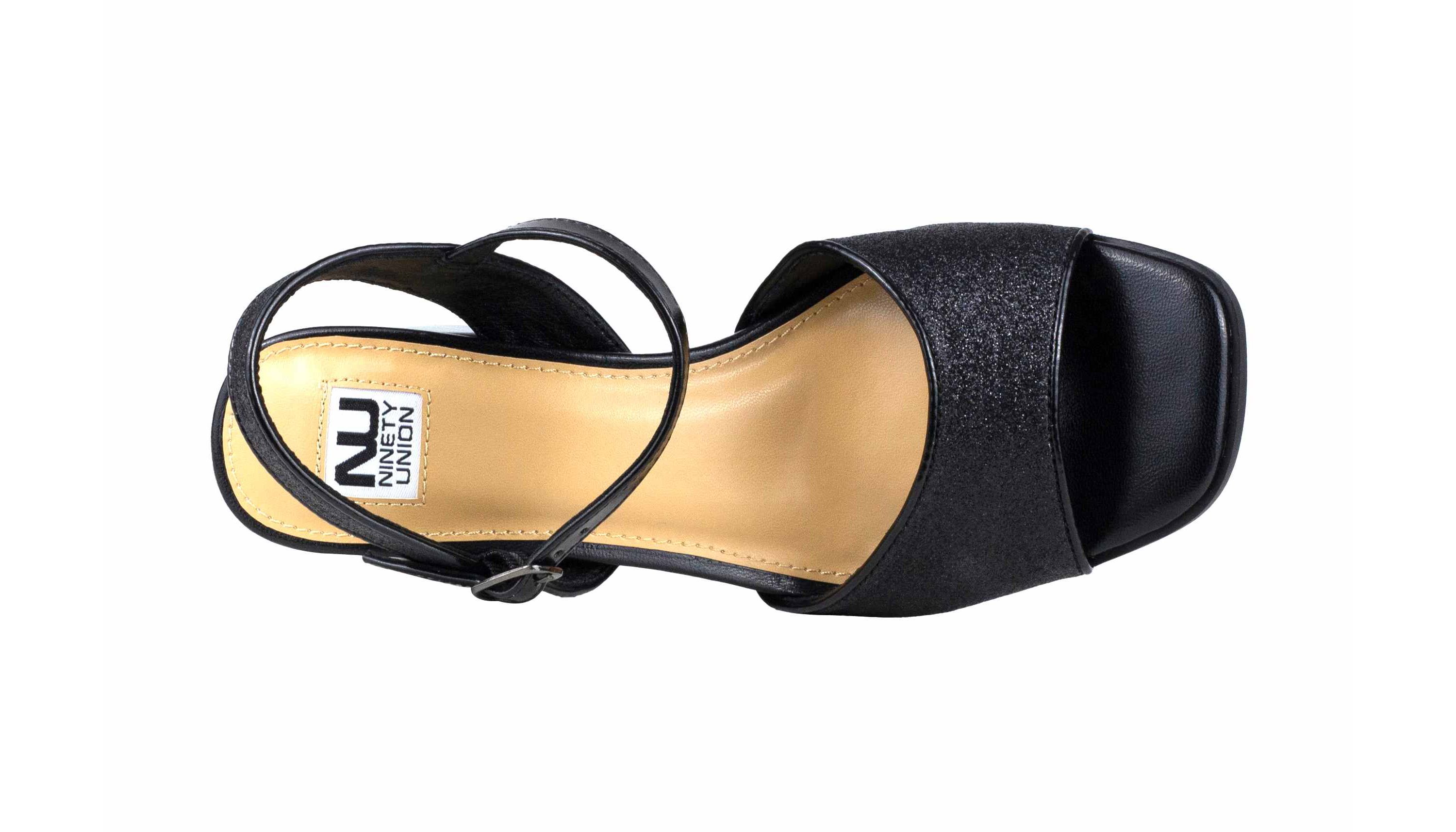 Sophia, Block Heel Metallic Sandal