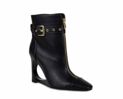 Ninety Union Women's Skylight Architectural Wedge Heel Bootie, Black, 5M