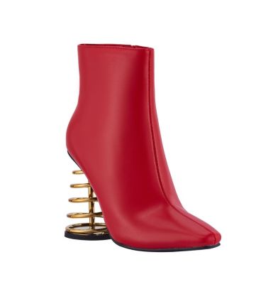 Ninety Union Women's Slinky Spiral Metallic Heel Bootie