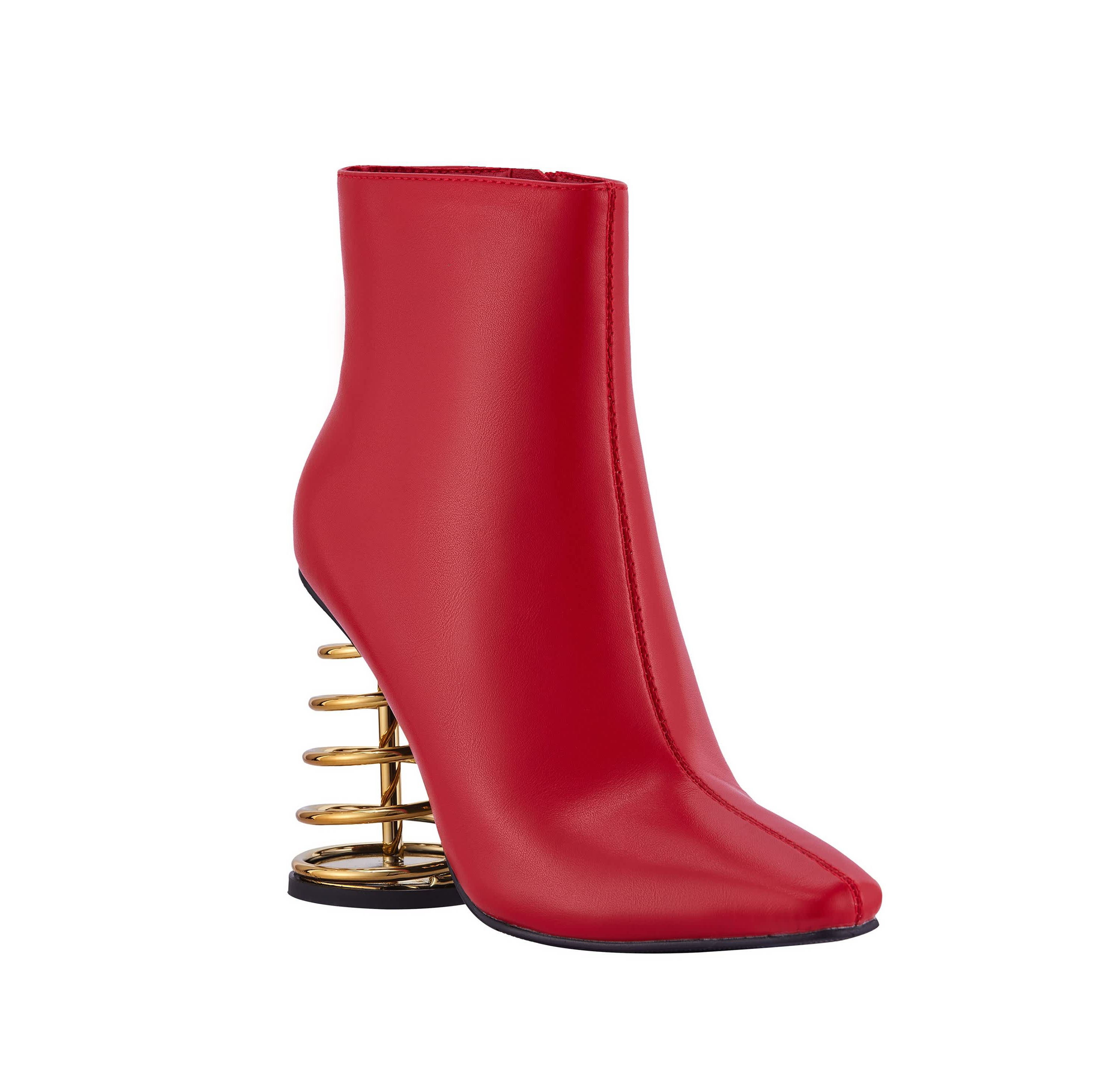 Slinky, Spiral Metallic Heel Bootie