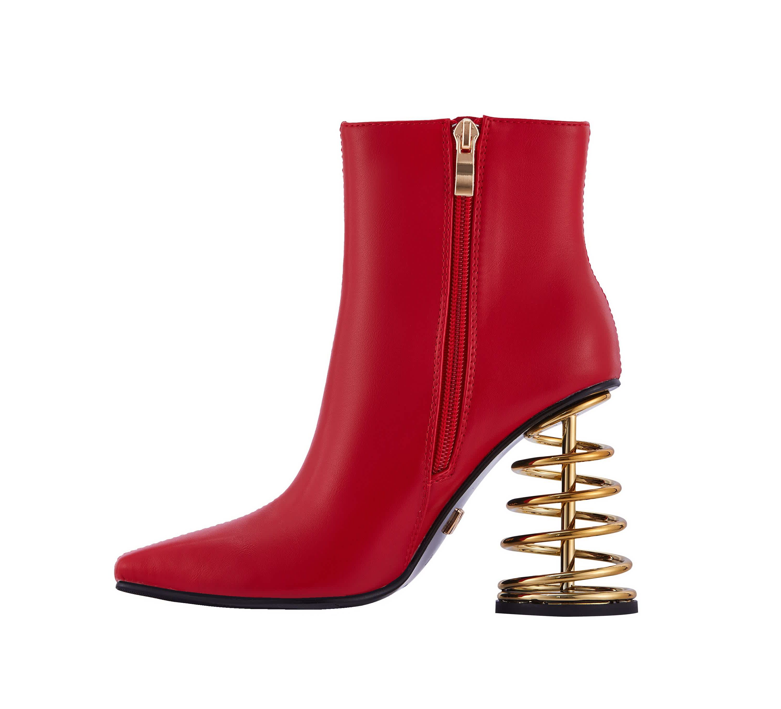 Slinky, Spiral Metallic Heel Bootie