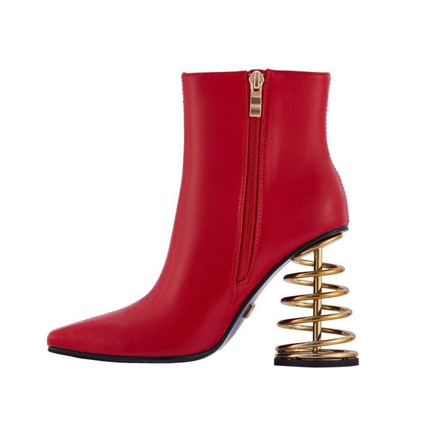 Slinky, Spiral Metallic Heel Bootie