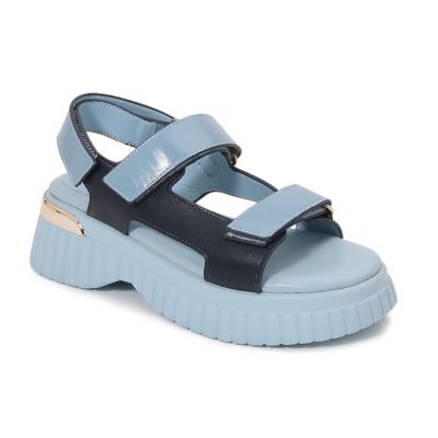 Ninety Union Women's Bayside Multi Color Velcro Sport Sandal, Blue, 13M