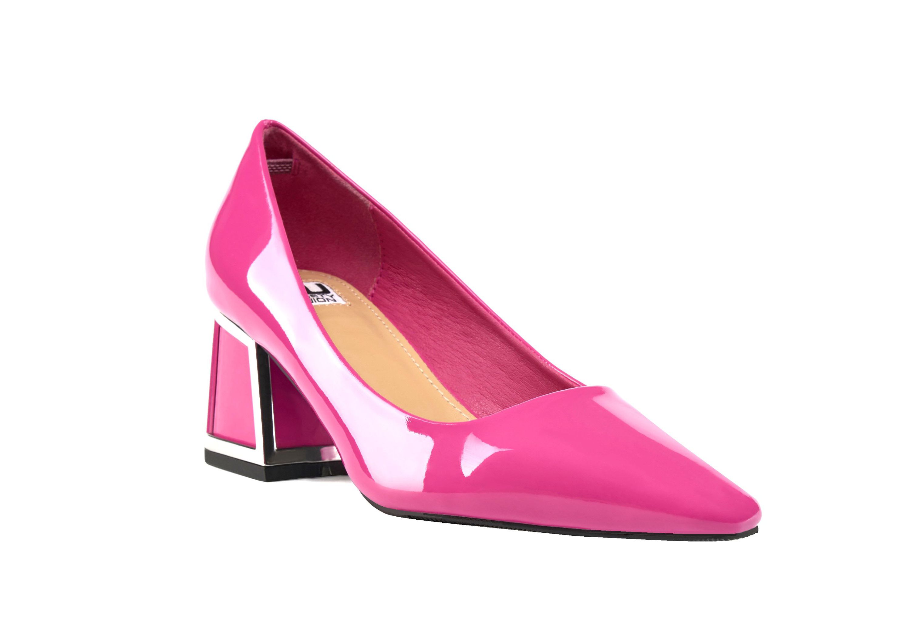 Blink, Square Toe Pump On A Architectural Heel