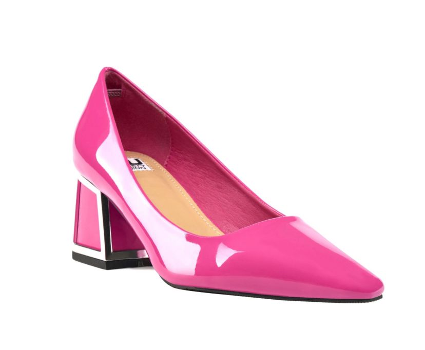 Blink, Square Toe Pump On A Architectural Heel