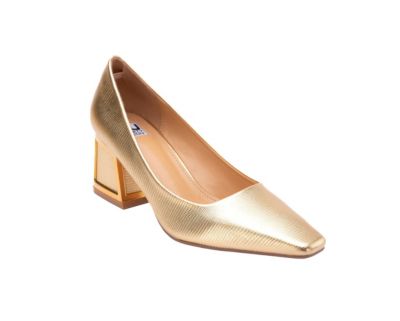 Ninety Union Women's Blink Square Toe Pump On A Architectural Heel, Gold, 12M