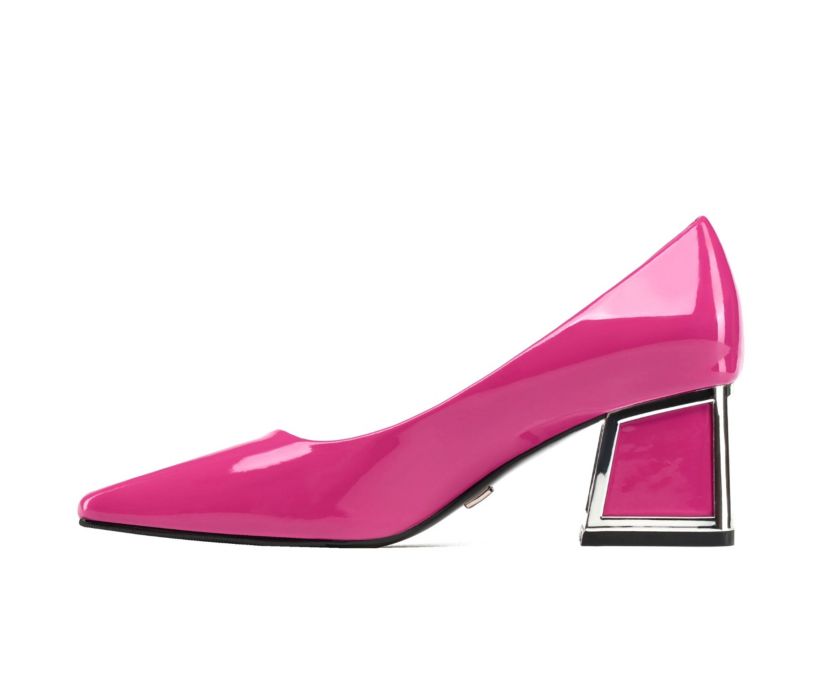 Blink, Square Toe Pump On A Architectural Heel