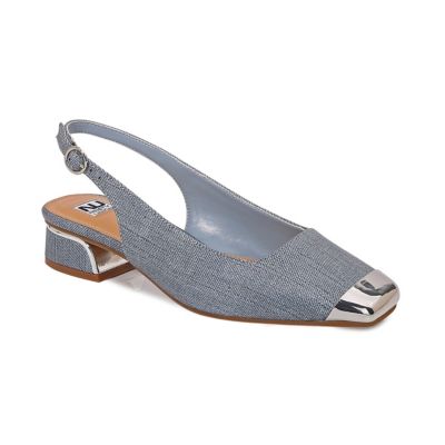 Ninety Union Women's Empress Low Metal Frame Heel Slingback, Blue, 13M