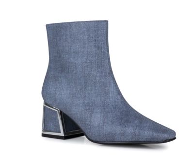 Ninety Union Women's Brooke Metallic Block Heel Ankle Bootie