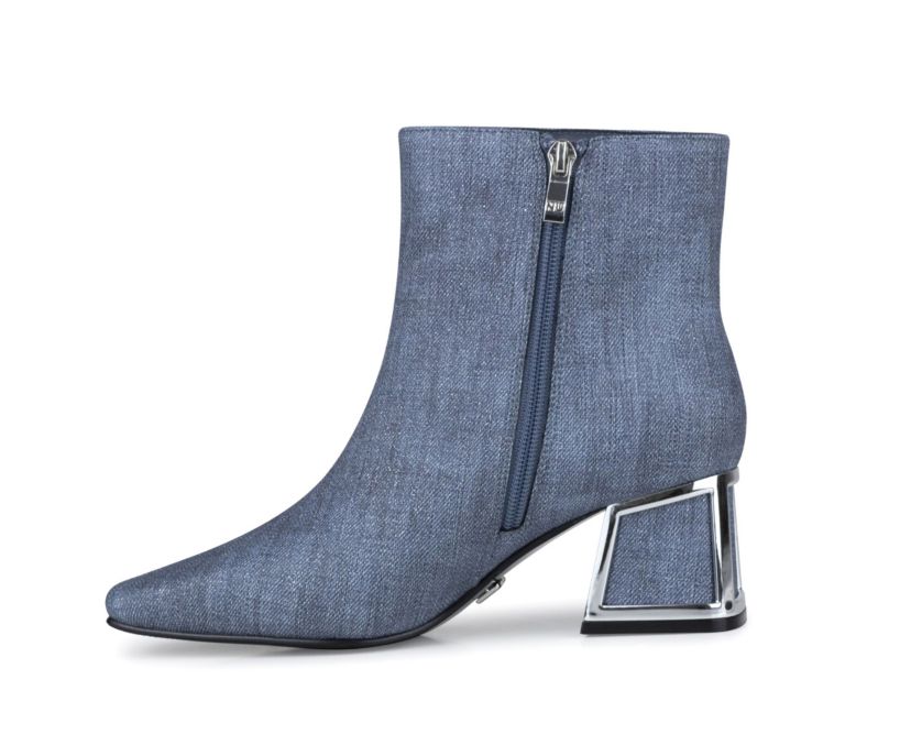 Brooke, Metallic Block Heel Ankle Bootie