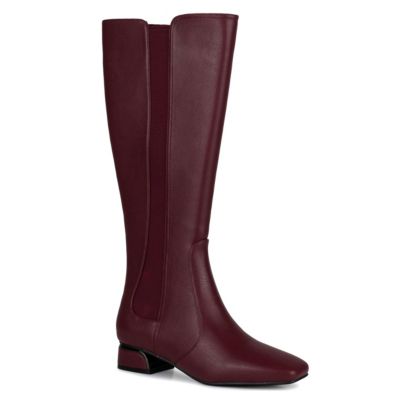 Ninety Union Women's Eva Metal Heel Goring Tall Boot, Burgundy, 8M