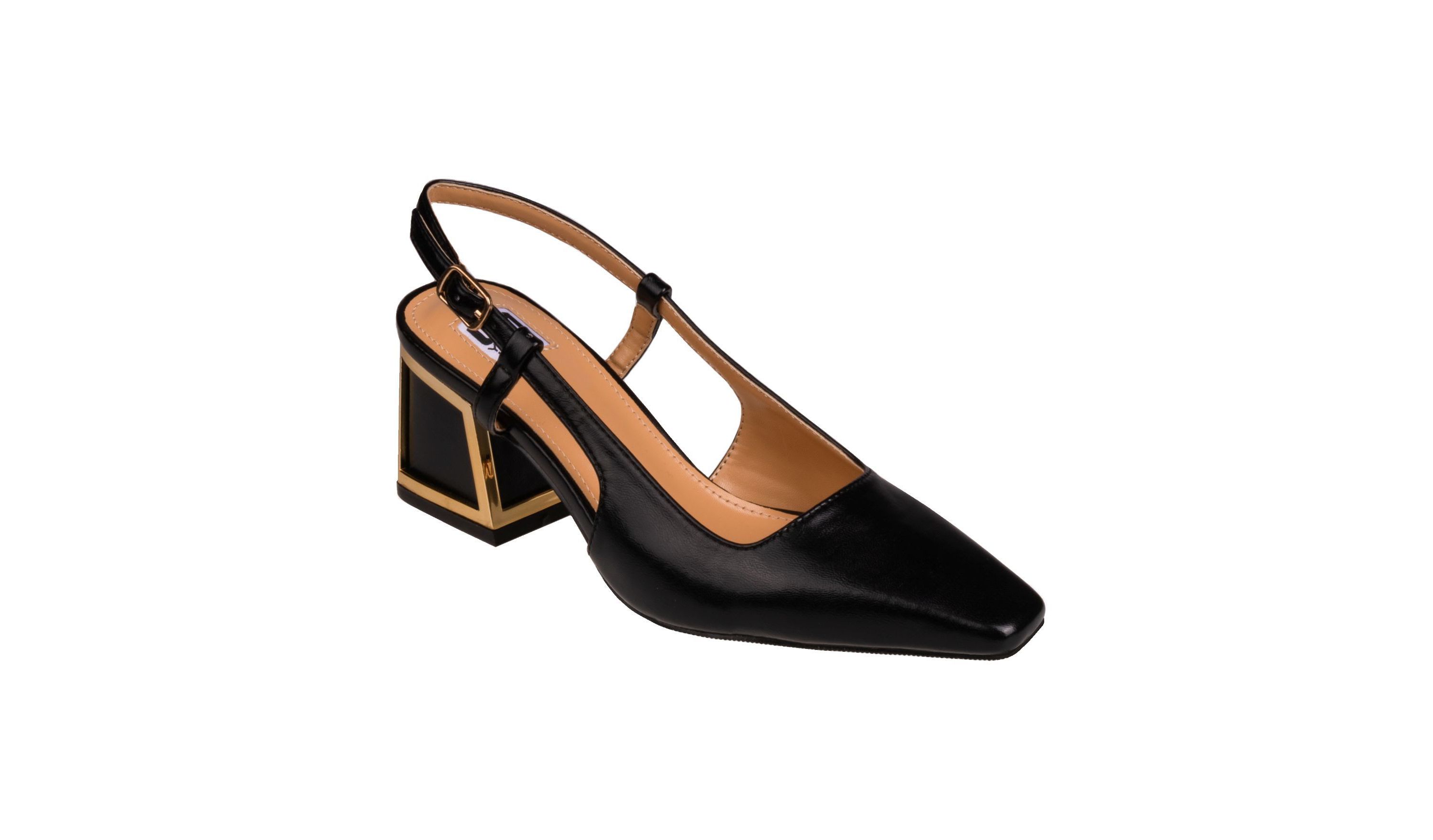 Blake, Metallic Block Heel Slingback