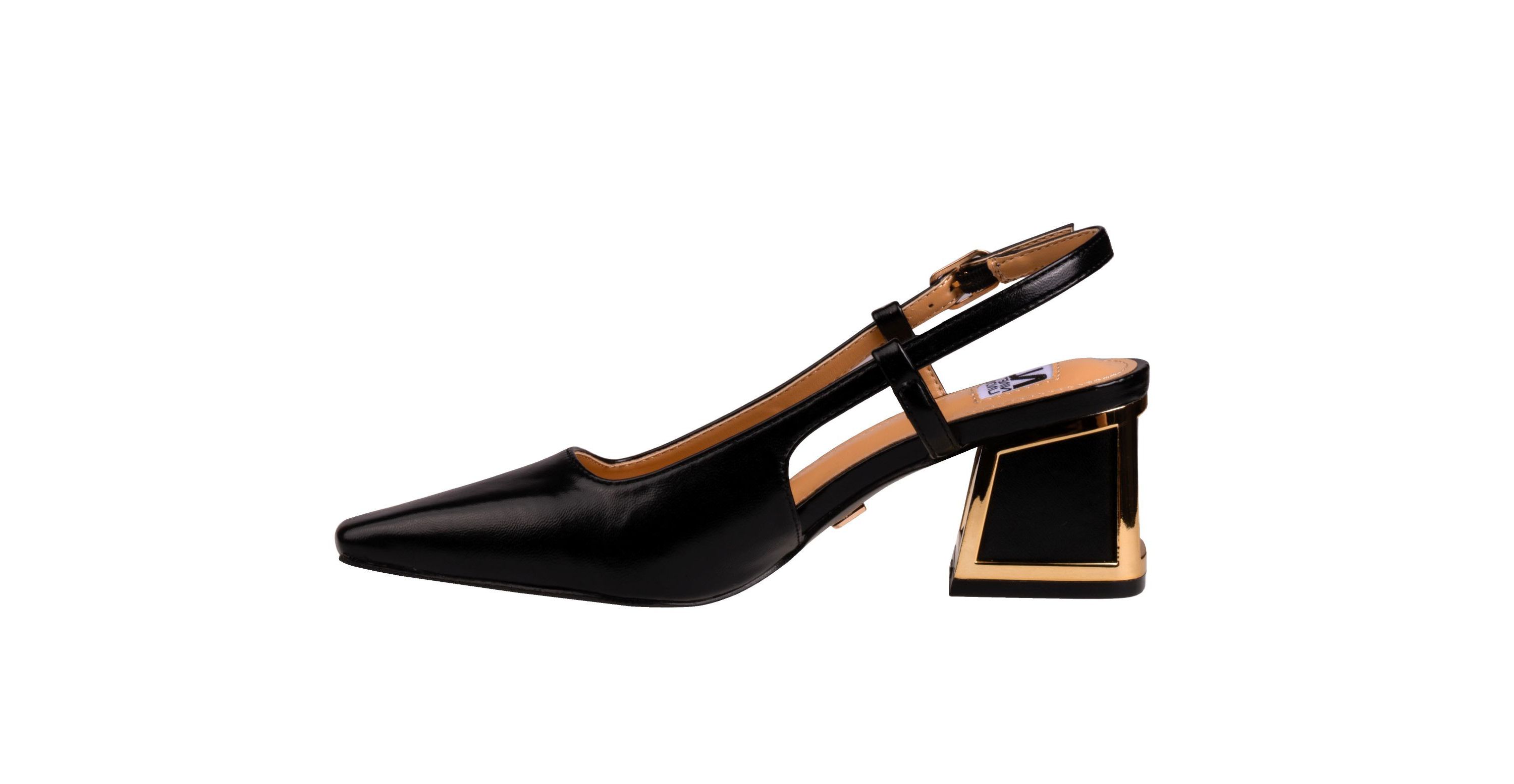 Blake, Metallic Block Heel Slingback