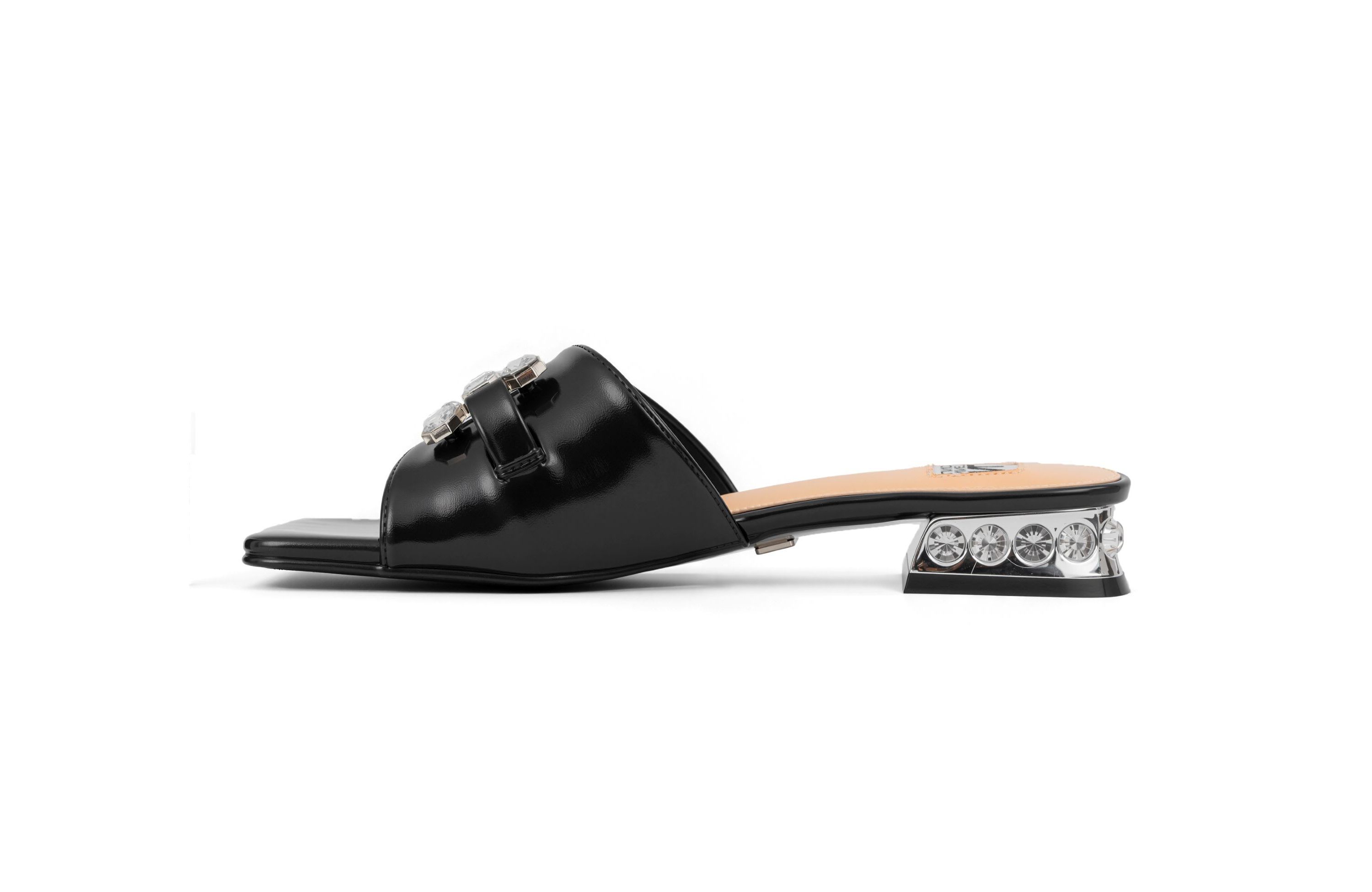 Charm, Jewel Heel Slide With Large Jewel Ornament