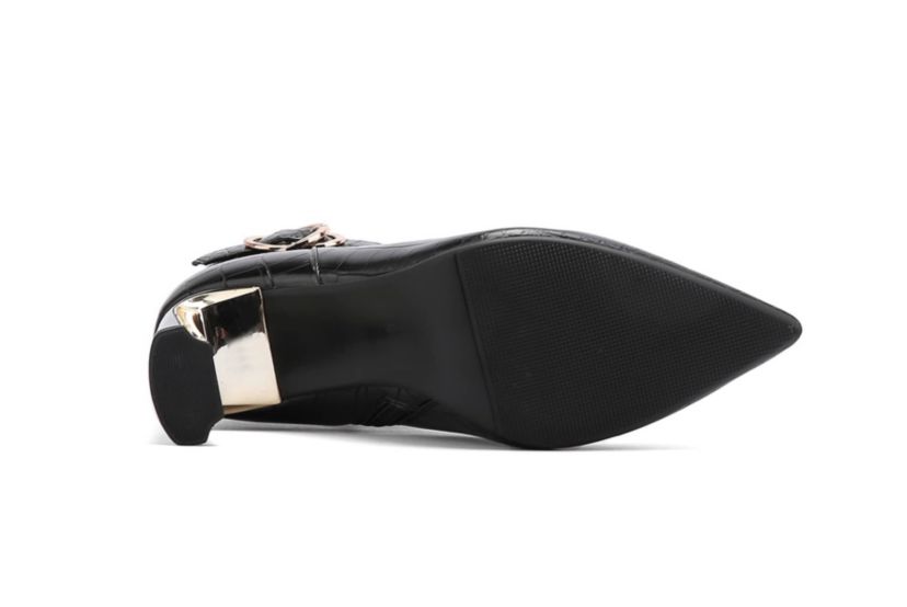 Groovy, Metallic Heel Croc Bootie