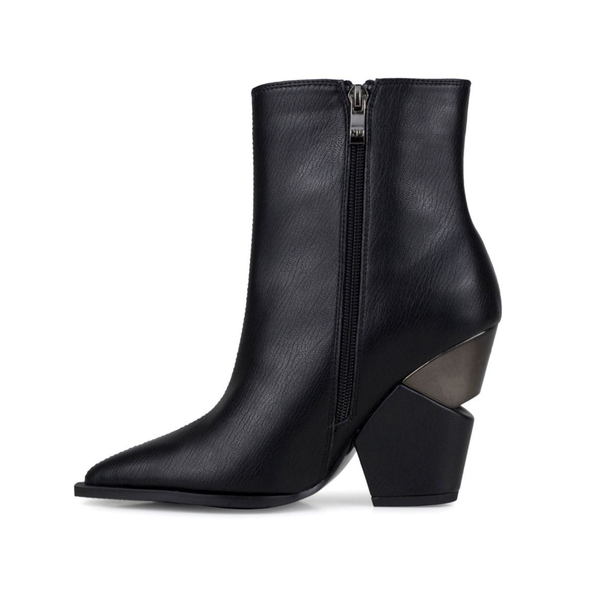 Galaxy, Side Zipper Metal Heel Bootie