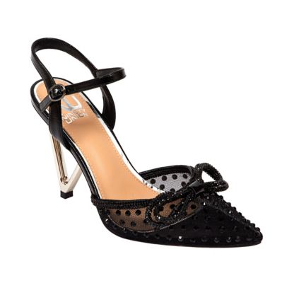 Ninety Union Women's Gloria Mesh & Rhinestone Trimmed Pump On A Architectural Heel