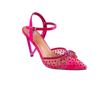 Ninety Union Women's Gloria Mesh & Rhinestone Trimmed Pump On A Architectural Heel, Fuchsia, 11M