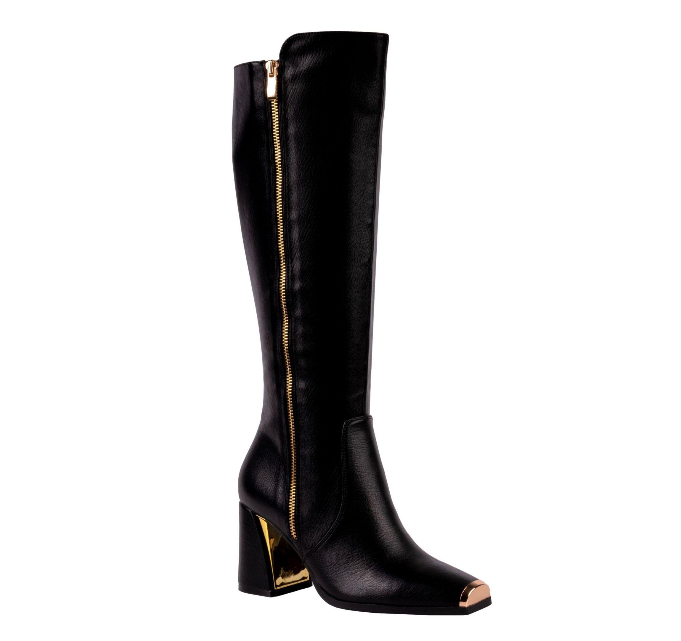 Link, Metal Insert, Block Heel, Tall Boot