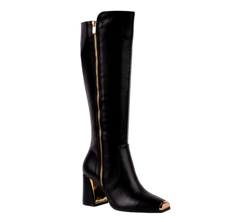 Link, Metal Insert, Block Heel, Tall Boot