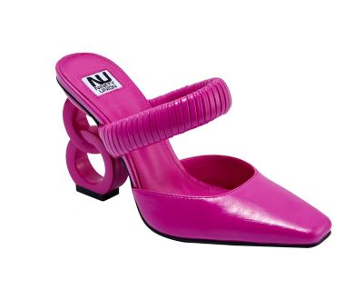 Ninety Union Women's Luna One Band Pump On A Self Colored Decorative Heel, Fuchsia, 6M