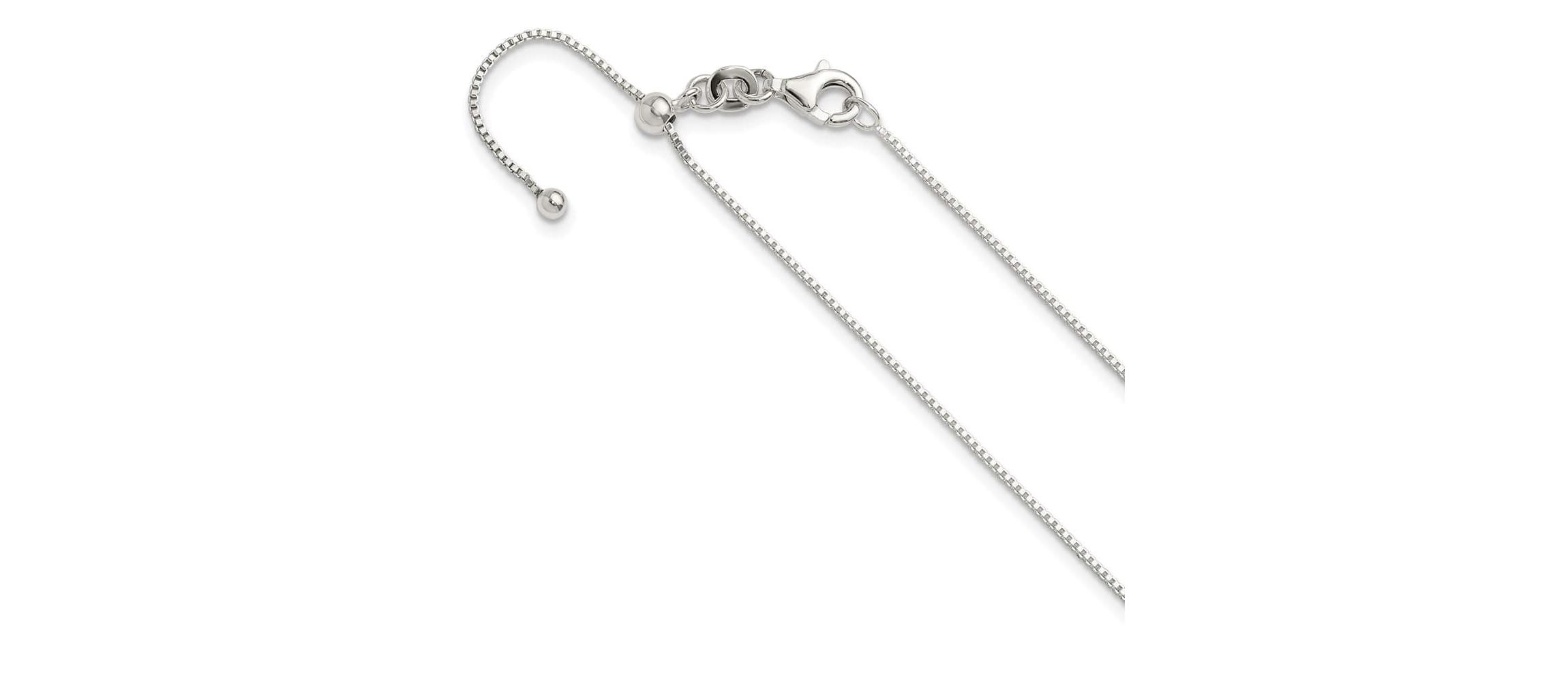 Sterling Silver Polished Adjustable Necklace