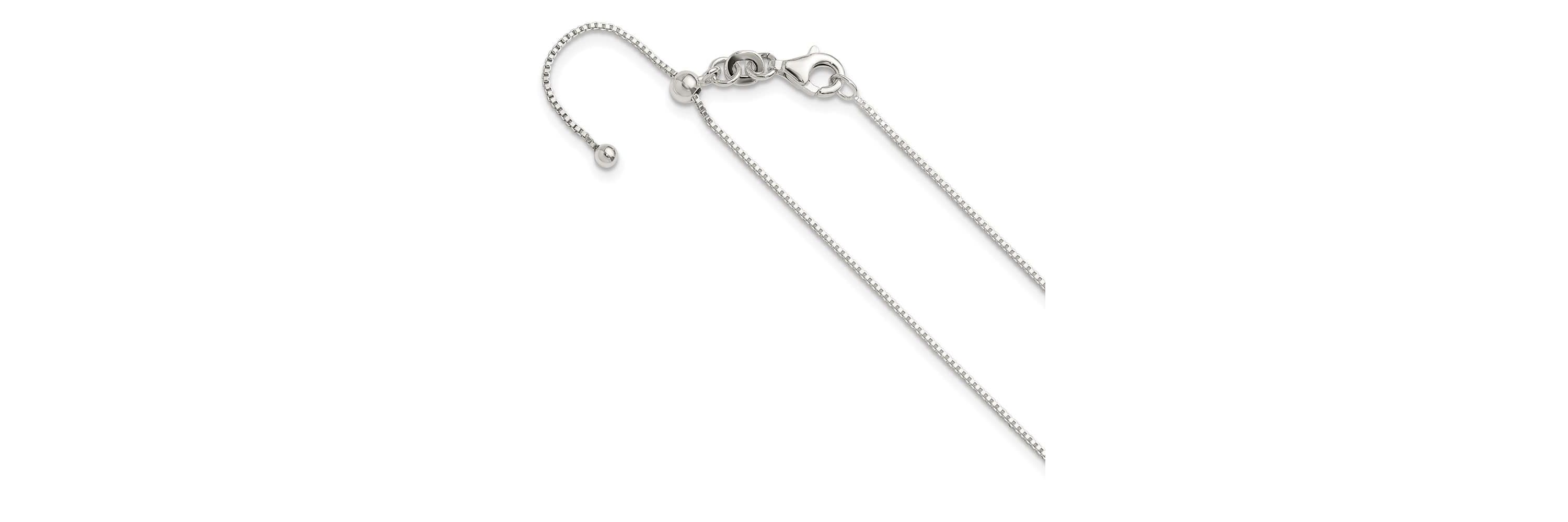 Sterling Silver Polished Adjustable Necklace