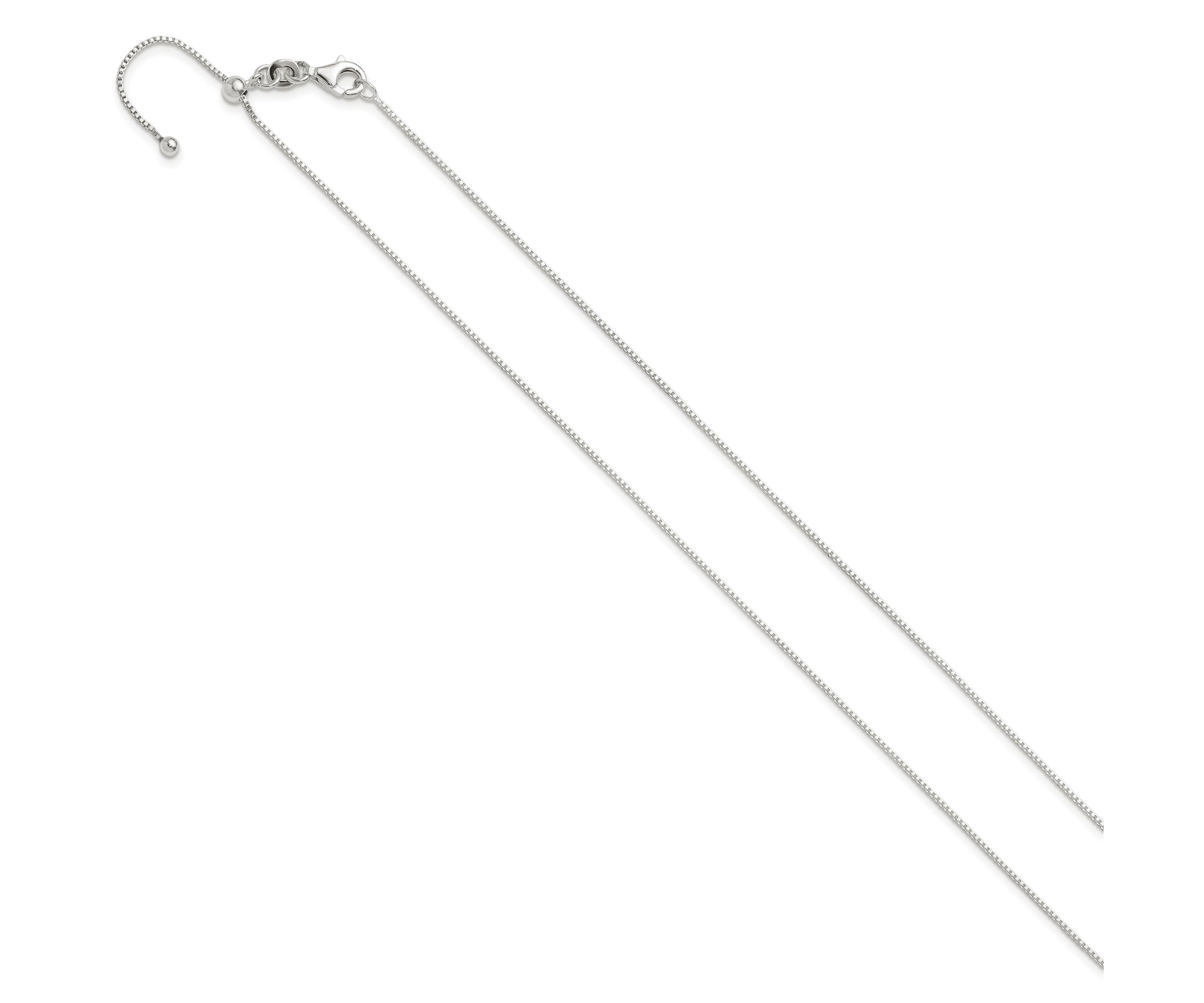 Sterling Silver Polished Adjustable Necklace
