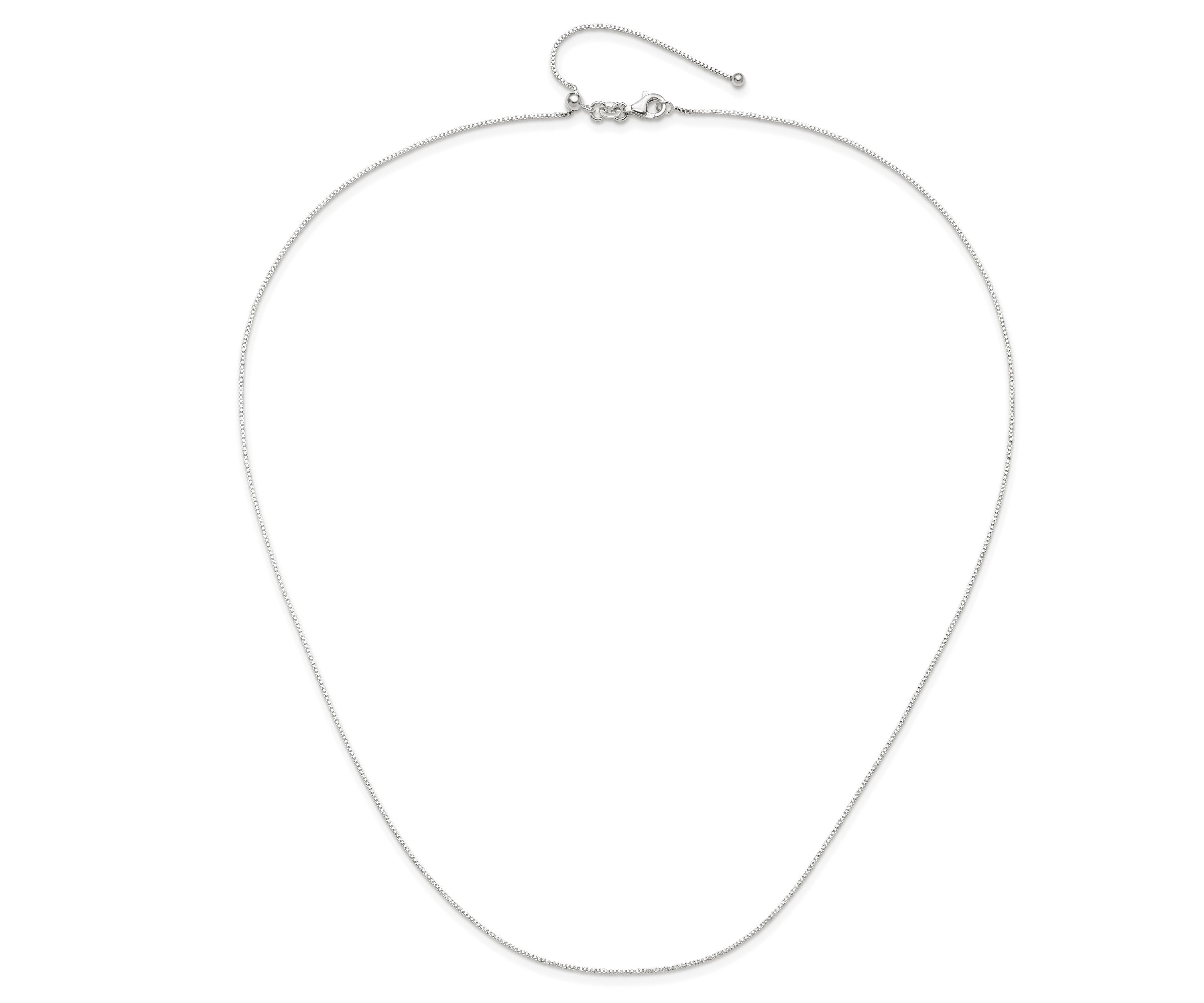 Sterling Silver Polished Adjustable Necklace
