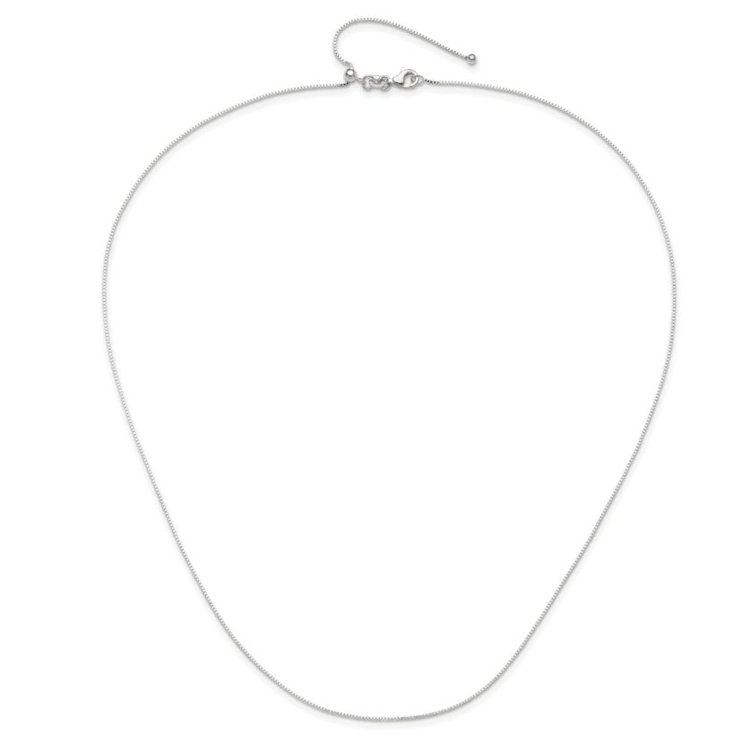 Sterling Silver Polished Adjustable Necklace