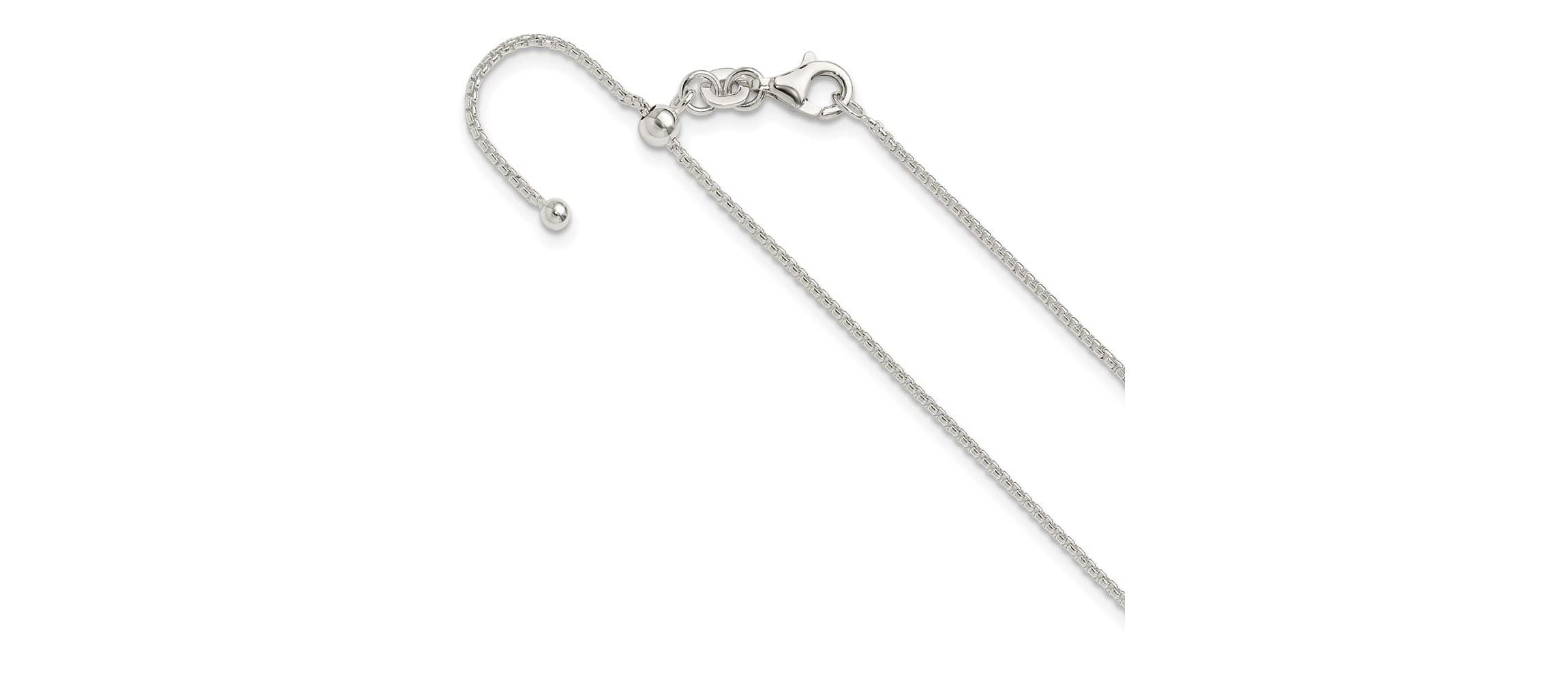 Sterling Silver Polished Adjustable Necklace