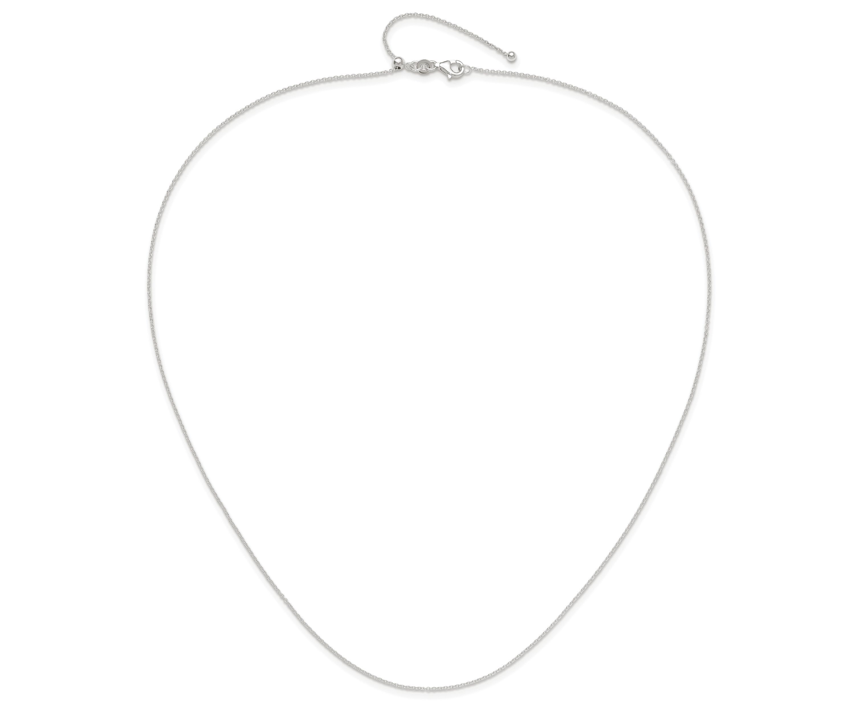 Sterling Silver Polished Adjustable Necklace