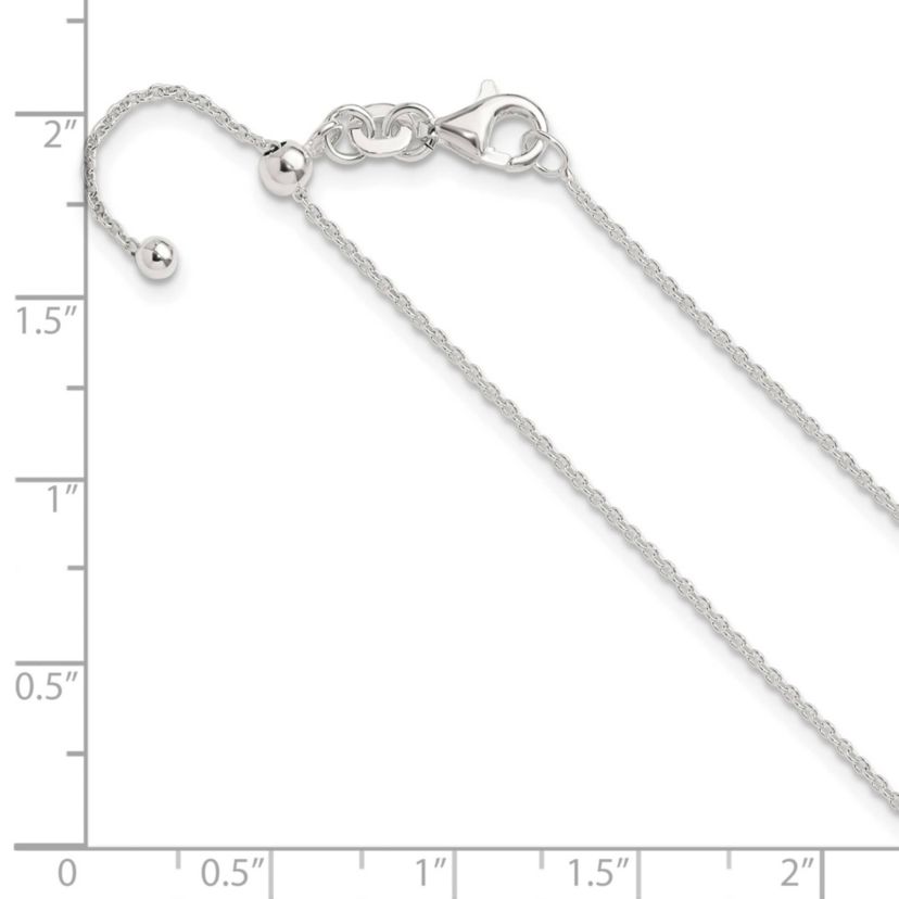 Sterling Silver Polished Adjustable Necklace
