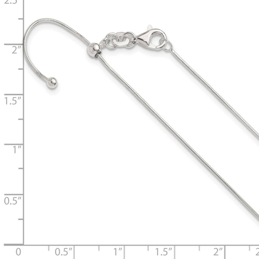 Sterling Silver Polished Adjustable Necklace