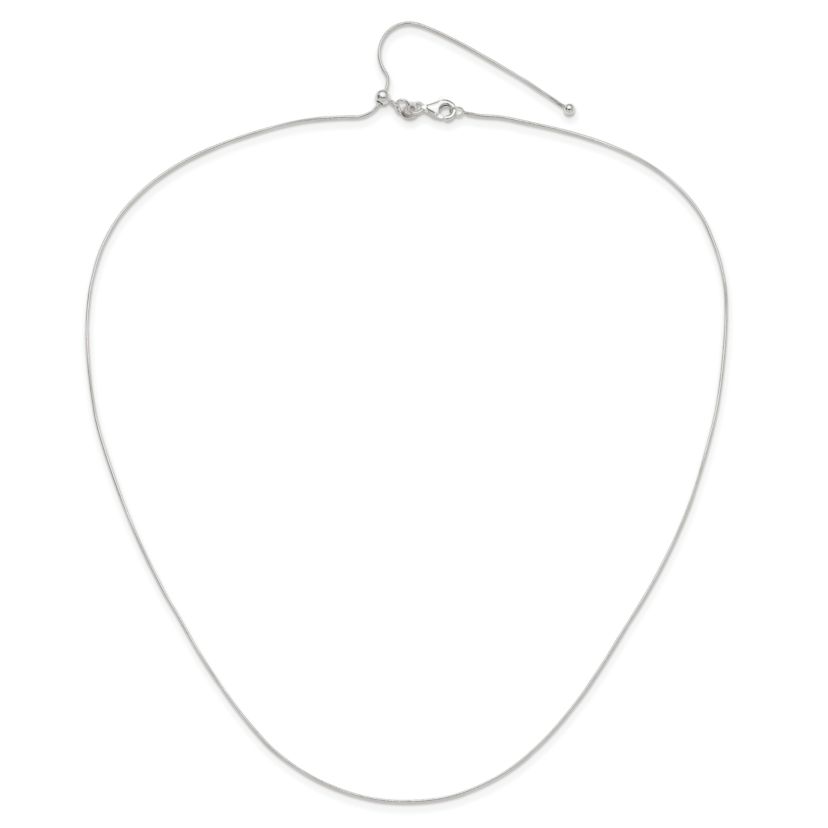 Sterling Silver Polished Adjustable Necklace