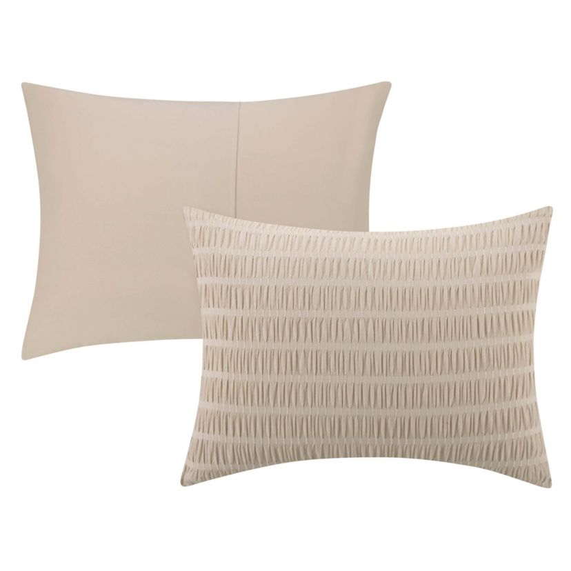 Noriah Ruched Stripe Comforter Set